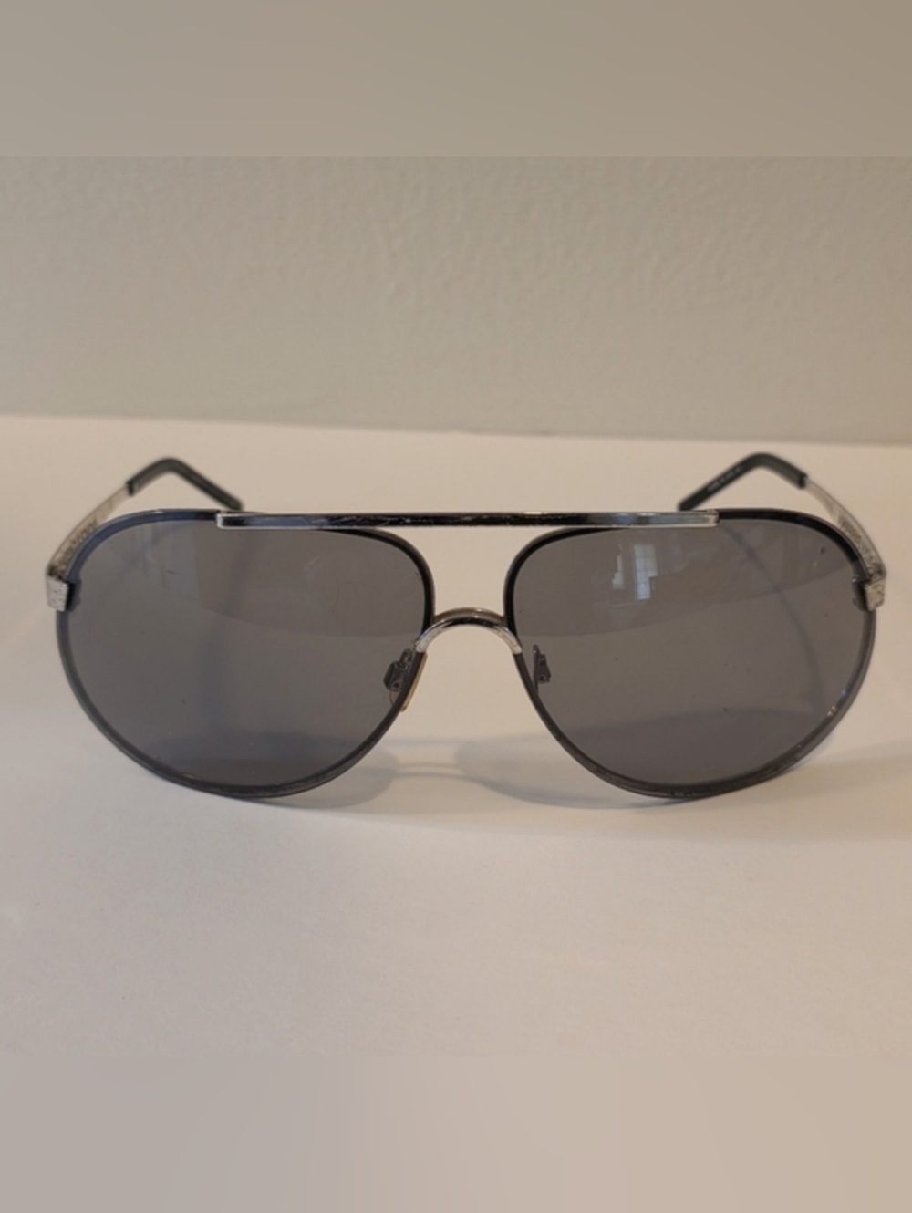Authentic Dolce & Gabbana Aviator Sunglasses DG 829S 753 Chrome Grey Lenses